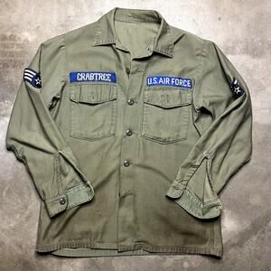 U.S Air Force Vietnam Button Down Shirt Mens L Vintage 70's Lt. Col. Crabtree